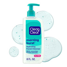 Clean Clear Morning Burst Hydrating Facial Cleanser with BHA, 8 Fl Oz
