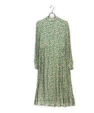 GANNI                    GANNI midi dress White x Green 32-06-01-06050