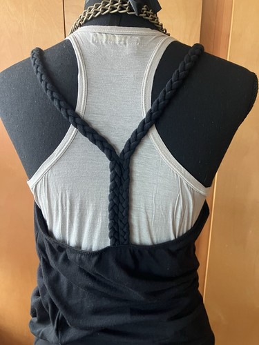 Vintage Y2K Stretchy Asymmetrical Hem Indie Sleaze Dress, Size L 8/10 - Picture 6 of 7