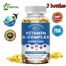 Compound vitamin B capsules help with energy metabolism and skin health 120pcs