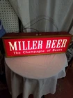 Vintage Miller Beer The Champagne Of Beers Lighted Sign Works