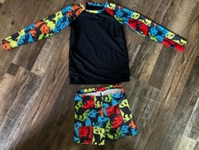 Boys dinosaur scuba bathing suit 2 piece, size 120