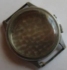 Vintage chronograph mens wristwatch nickel chromiun case 34 mm. in diameter