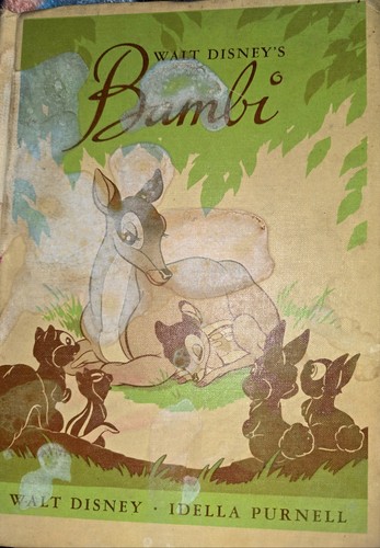Vtg Walt Disney's Bambi 1944 Book Idella And Water Babies Circus - Picture 2 of 3