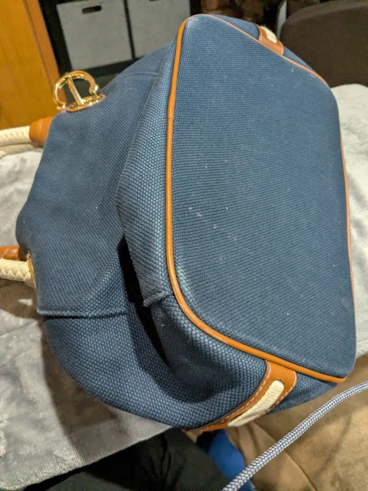 Bolso de hombro Michael Kors Marina azul marino grande de lona náutico Foto 2 de 4