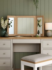 Next Light Natural Hampton Solid Oak Mirror -BOXED  - Clearance Sale - RRP £250