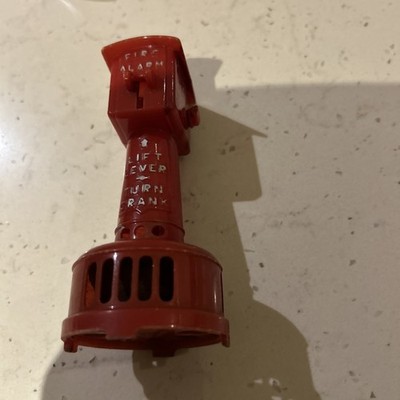50er Jahre RENWAL WIND UP 4,75'' KLINGELNDER FEUERALARM ROT 154 FUNKTIONIERT! KUNSTSTOFF WIE GESEHEN 