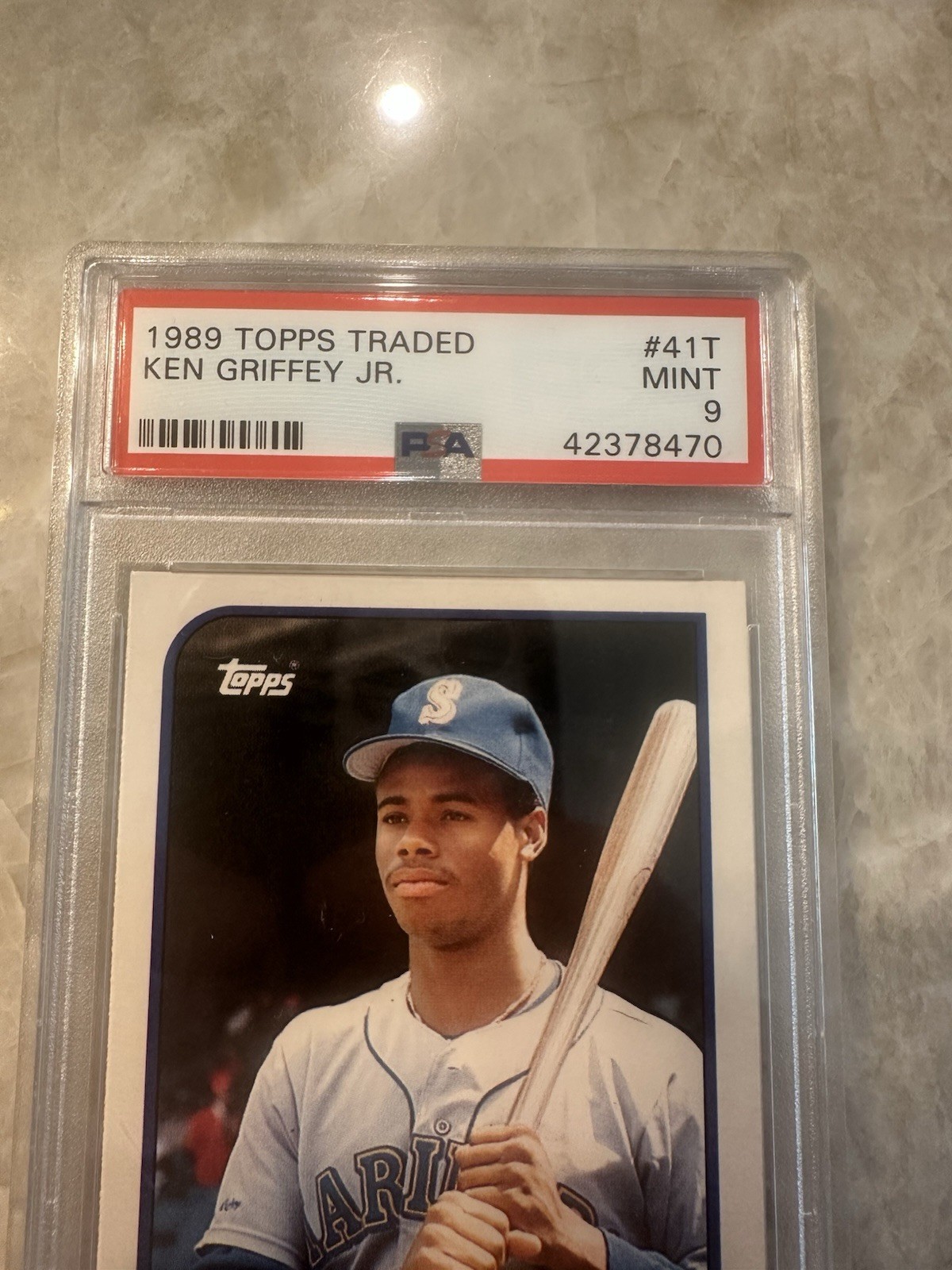 1989 Topps Traded - Ken Griffey Jr #41T (RC) PSA 9 MINT Card Rare view 3