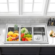 3 Compartment Sink Commercial Kitchen Sink Stainless Steel Sink Rectangular