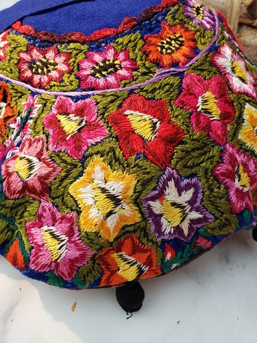 Guatemaltekische Huipil Messenger Stickerei Tasche Schuh Pferd Form U Boho Ethno Tasche - Bild 8 von 11