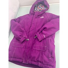 The North Face Girls Heatseeker Jacket Hooded Winter Coat Purple Large L 14/16