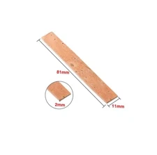 100 pcs Clarinet neck tenon cork sheet Woodwinds Repair parts 81x11x2mm