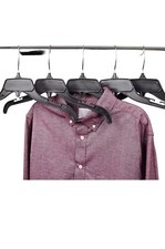200 Pack Durable Mainetti Black Plastic Coat/Shirt/clothes Hangers 17"-