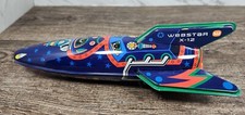    RETRO 10" 2006 ROCKETSHIP WEBSTER X-12  FRICTION POWERED TIN ACTION TOY   