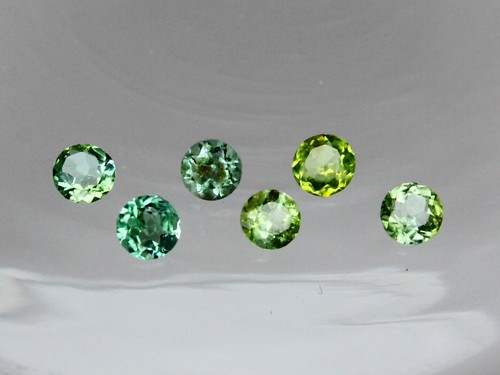 1x 2mm Blue Indicolite & Forest Green Tourmaline Round Loose Natural Gemstone - Picture 4 of 51