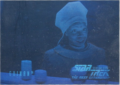 TCS 1160  Star Trek TNG Season 5  Guinan Whoopi Goldberg Hologram Card H9