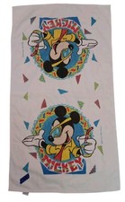 Vtg Mickey Mouse Bath Time Towel Beach Towel