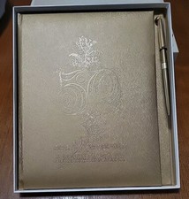 1991 C.R. GIBSON OUR 50th WEDDING ANNIVERSARY GUEST  GIFT BOOK W/pen