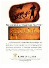 1997 Kemper Funds Kind of Investor Primitive Art Vintage Print Advertisement