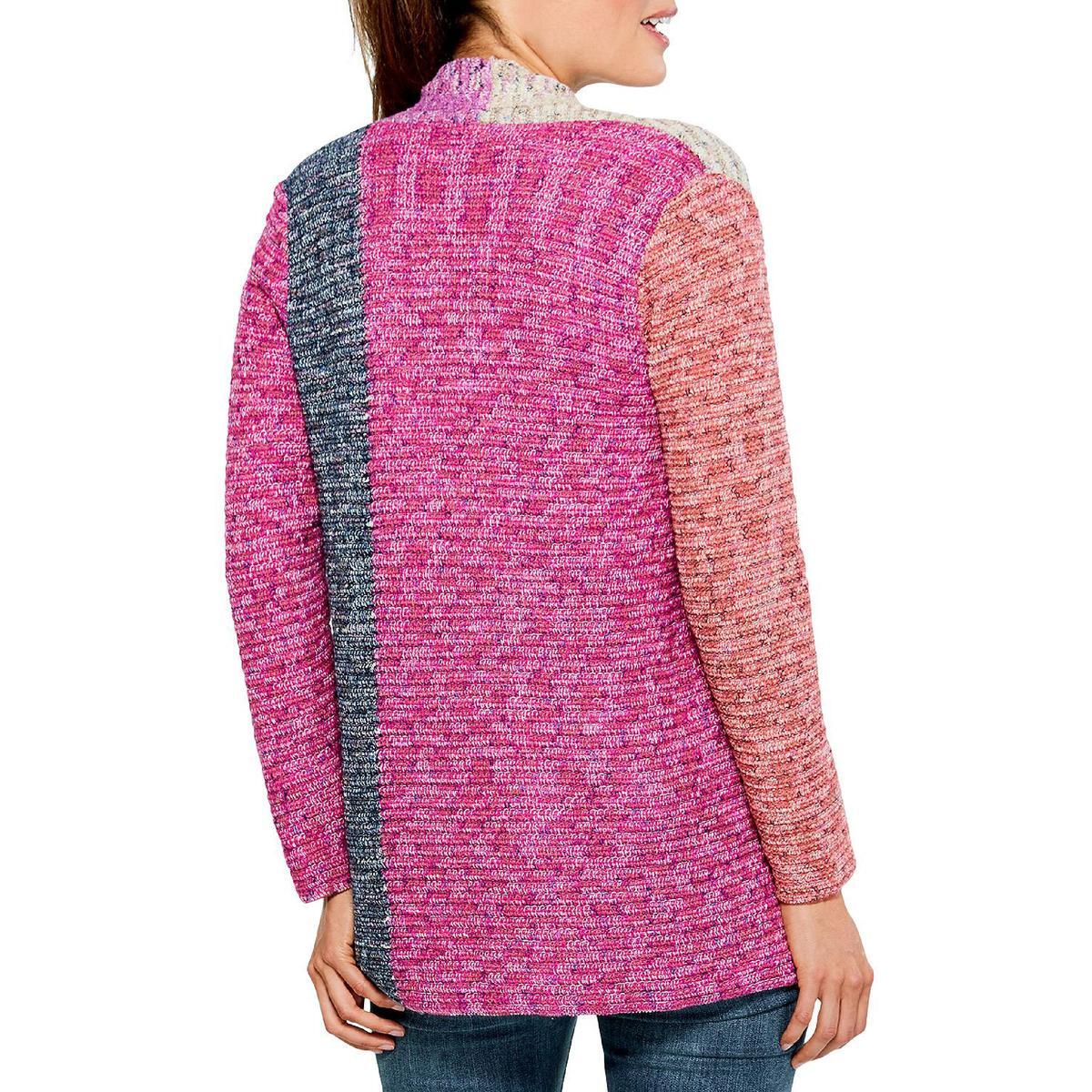 Nic + Zoe Womens Pink Cardigan Top Long Sleeves Cardigan Sweater S BHFO
