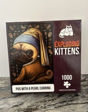 Pug With A Pearl Earring Puzzle Exploding Kittens 1000 Piece Jigsaw