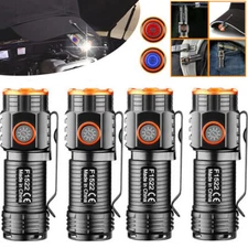 EDC Tactical LED Mini Pocket Flashlight Rechargeable Hat Headlamp Magnet
