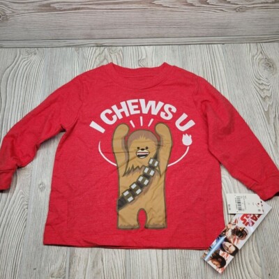 Valentines Day Star Wars Chewbacca I Chews U Long Sleeve Shirt Mad Engine 2T