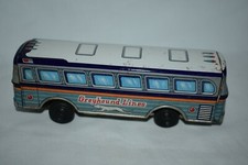 Vintage Tin Litho Japan GREYHOUND LINES BUS Friction