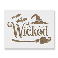 Wicked Witch Stencil - Reusable Mylar Stencils for Painting