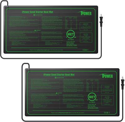 #ad 10quot; x 20quot; Seedling Heat Mat Warm Hydroponic Heating Pad for Greenhouse 2 Pack $19.99