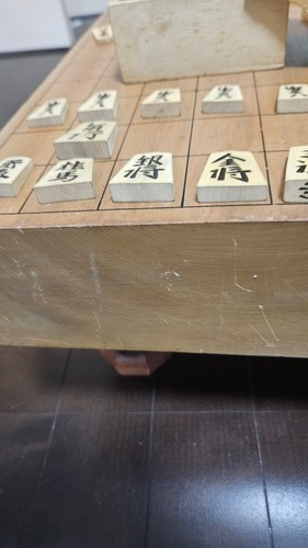 Japanese Chess Shogi Board Vintage Antique Used Japan with Shogi Koma pieces - Picture 5 of 18