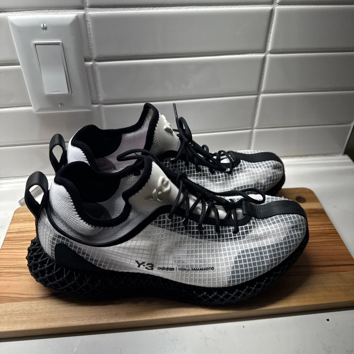 Adidas Y-3 Runner 4D IO White Black for sale | eBay