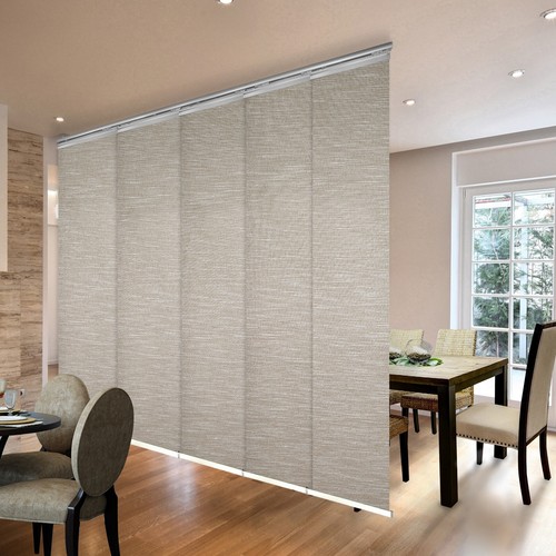 Panel Track Sliding Vertical Blinds 36-153"W (3-7 Panels) - Hazelnut - Picture 28 of 45