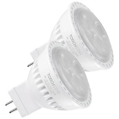 TORCHSTAR 2-Pack LED MR11 Bulb, 25W Halogen Equivalent, 25,000hrs Lifespan