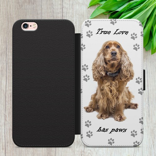 COCKER SPANIEL DOG PAWS FLIP WALLET PHONE CASE COVER FOR IPHONE SAMSUNG GOOGLE - Picture 31 of 36