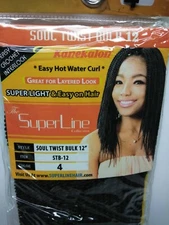 SUPERLINE SOUL TWIST BULK 12" COLOR 4 STB-12 EASY CROCHET INTERLOCK EXTENSIONS