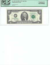 2003 $2 FRN FR1937-I* PCGS 67 PPQ, Minneapolis * Note S/N I01953091*!!!