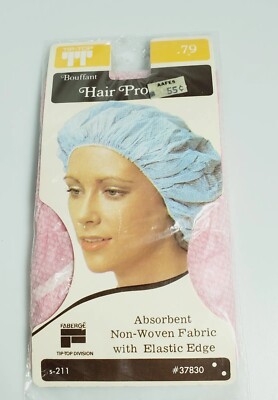 Tip Top Bouffant Hair Protector Non Woven Elastic Edge Pink 70s #37830 Vtg NEW