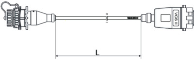 WABCO Kabel mit Geraetesteckdose, ABS 4496150600