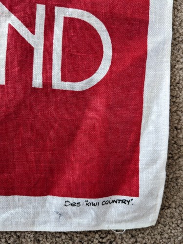Vintage Tea Towel - Kiwi Country- 1984 design by Dever Pure Linen - Unused - Picture 4 of 4