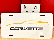 Corvette License Plate Many Color Options Free Shipping