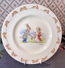 Royal Doulton Bunnykins 7.5  Plate, GREETINGS Barbara Vernon