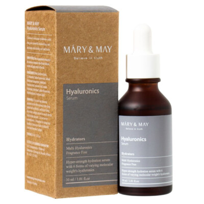 Mary&May Hyaluronics Serum, Moisturizing, Korean Cosmetics, Kbeauty, Probe