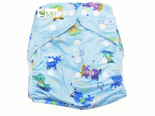 VBaby Fabric Waterproof Adjustable Reusable Cloth Diaper With 1 Cotton Insert  - Picture 1 of 4