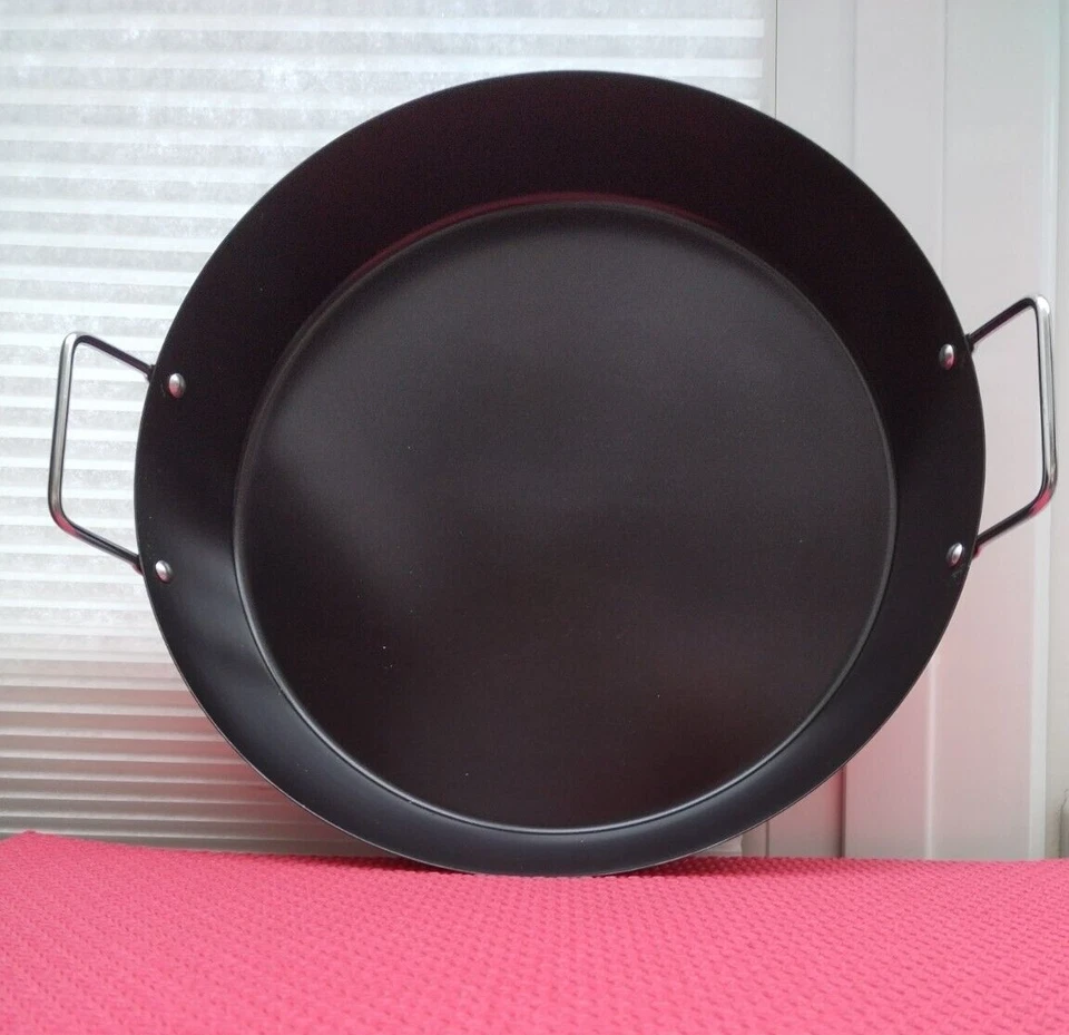 CROFTON PAELLA PAN HEAVY DUTY METAL STEEL LARGE FOOD 38cm-DEEP 7cm-5.7L MULTIUSE - Image 2 of 4