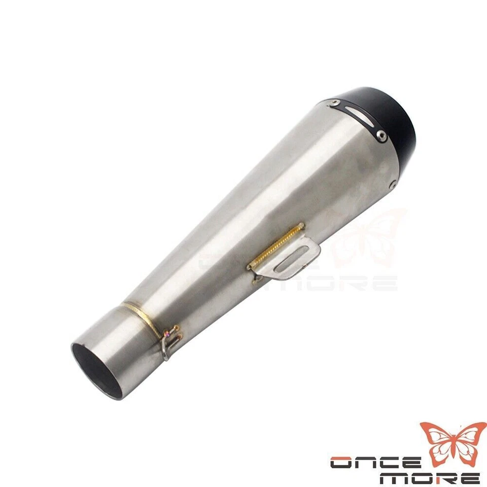 Tubo silenciador de escape de motocicleta diámetro 38-51 mm para moto de tierra scooter Foto 2 de 4