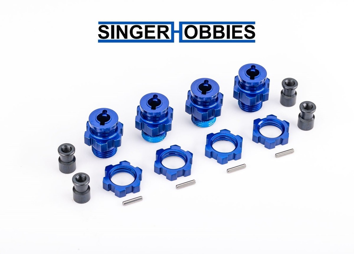 Traxxas 9086 17mm Wheel Hubs/Nuts (Blue-Anodized) MAXX TRA1 | eBay