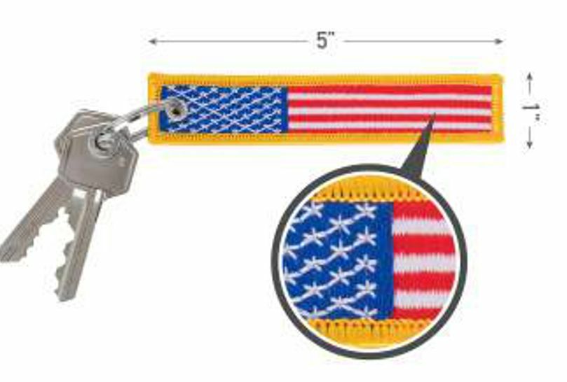 Portachiavi Patriottico Con Bandiera Americana: Regalo Per Veri Americani