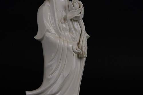 Vintage Chinese blanc de chine Statute Quanyin 26.5 cm / 10.6 inch - Picture 15 of 24