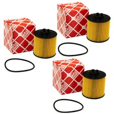 Ölfilter FEBI 37441 Set 3 Stück für Audi A3 Seat Leon Skoda Octavia VW Golf